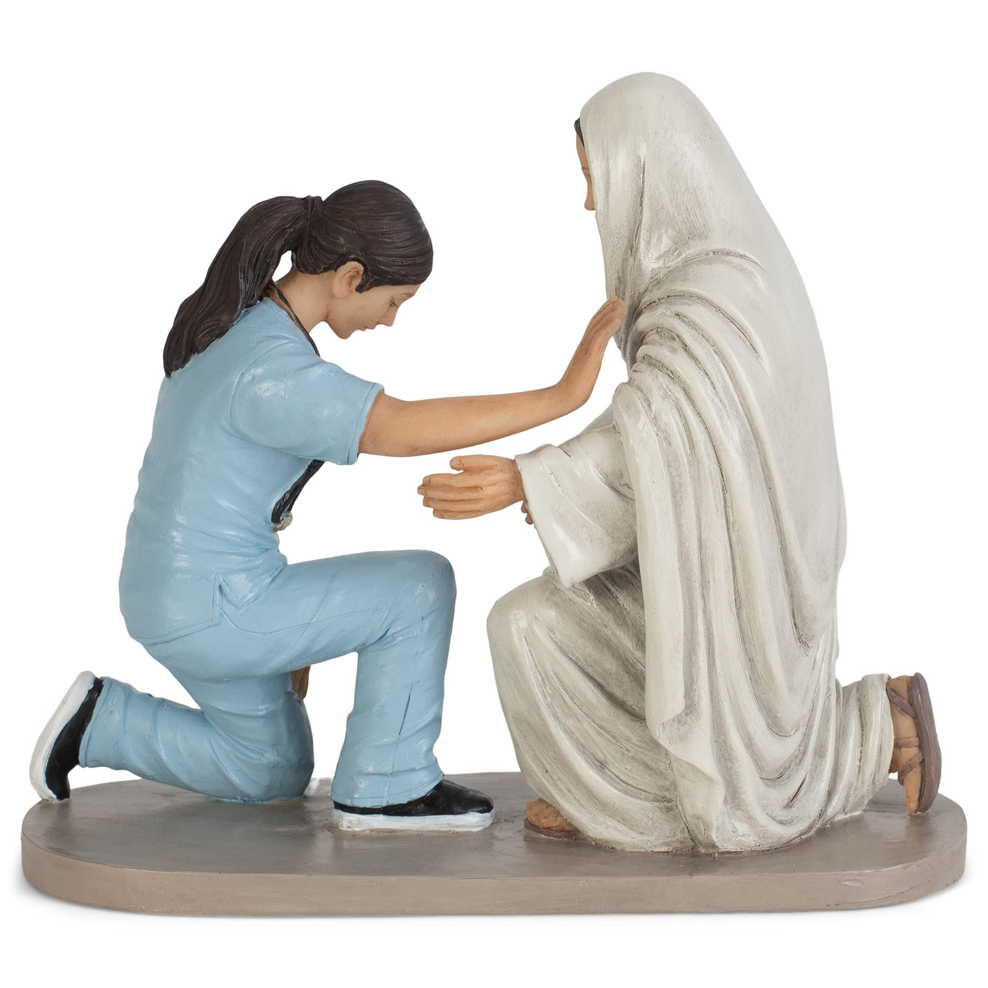 Dicksons Praying Nurse with Jesus 5 x 6 Resin Decorative Tabletop Figurine