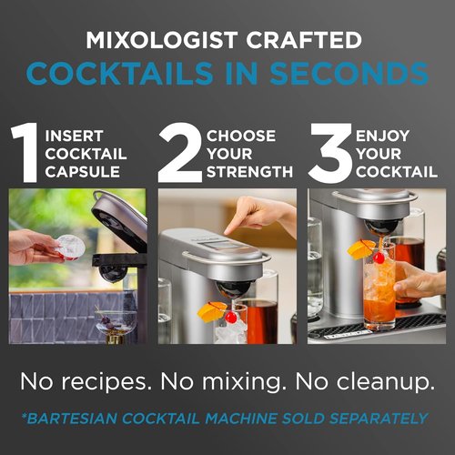 Bartesian - Classic Collection Capsules Variety Pack of 6 | Premium Cocktail Maker Refills