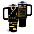 DUUV Chef Theme Insulated Tumbler 40oz, Chef Cup Gifts for Man Women, Chefs Tumbler for Cooking Lovers Home Cooks, Cooking Gifts for Chefs Leakproof, Birthday Ideal Gift for Culinary Students, 1 Pack