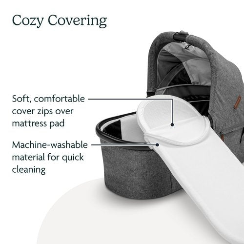 UPPAbaby Bassinet V3 Mattress Cover/Extra Cover for Bassinets 2018-Later/Ultra Soft and Comfortable/Machine Washable/White