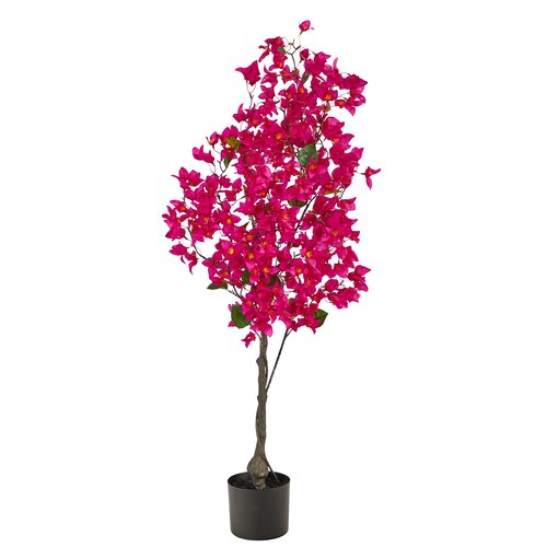 Nearly Natural 4ft. Bougainvillea Artificial Tree, Pink, 19 in. W x 9 in. D x 48 in. H