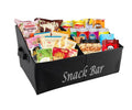 Xbopetda Snack Organizer for Countertop, Fabric Snack Organizer with Handles, 2 Large Compartment Snack Container Snack Basket, Snack Bar Station Decor, Kitchen Pantry Organizer and Storage, Black