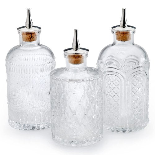 Barfly Bitters Bottle Set of 3 - M37186/M37187/M37188, Glass, 6.8 oz (200 ml), Set of 3