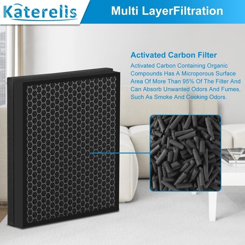 Katerelis 2-Pack Vital 200S Replacement Filter - 3-in-1 Compatible with LEVOIT Vital 200S | Includes Cleaning Brush