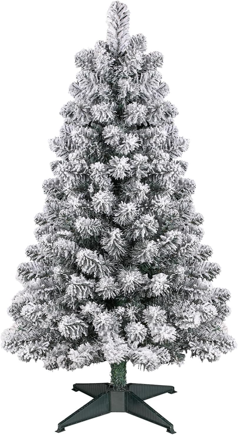 SHareconn 2.9ft Snow Flocked Christmas Tree,Full Snow Branch, Home, Party Decoration Without Lights,2.9ft