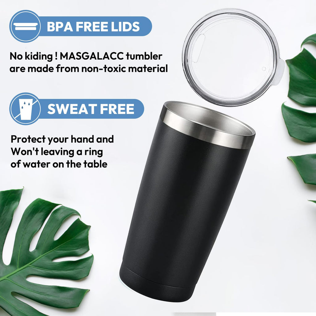 MASGALACC Cat Dad Gifts for Men - Father Mug for Lover Owner Fathers Day Gift Coffee Cup - 20 Oz Stainless Steel Tumbler
