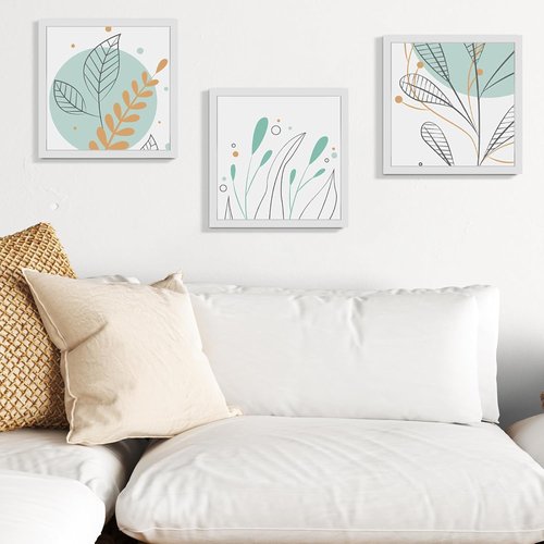 LaVie Home 8x8 Picture Frame - Classic White Square Frame with HD Plexiglass for Wall or Desktop Display