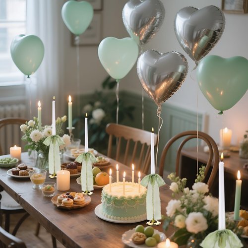 Luinabio 24 Pcs Bows Candlestick Decoration Valentine Tree Large Tie Bows Ribbon Gift Wrapping Coquette Decorations for Tree Wedding Party Baby Shower Decorations, 9.5 Inch(Sage Green)