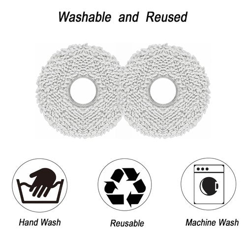 Mop Pad for ECOVACS DEEBOT X2 Omni/ T20 Omni/ T10 Omni/ X1 Omni/ X1 Turbo/T30 Pro/T30S Comb/ T30S,for Yeedi M12 Pro+ Vacuum Cleaner, T30S Mop Pad Replacement Accessories