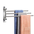 Adjustable Bathroom Towel Rack JSVER SUS304 Stainless Steel Towel Rack with Adjustable Arms (Silver, 3 Arms)