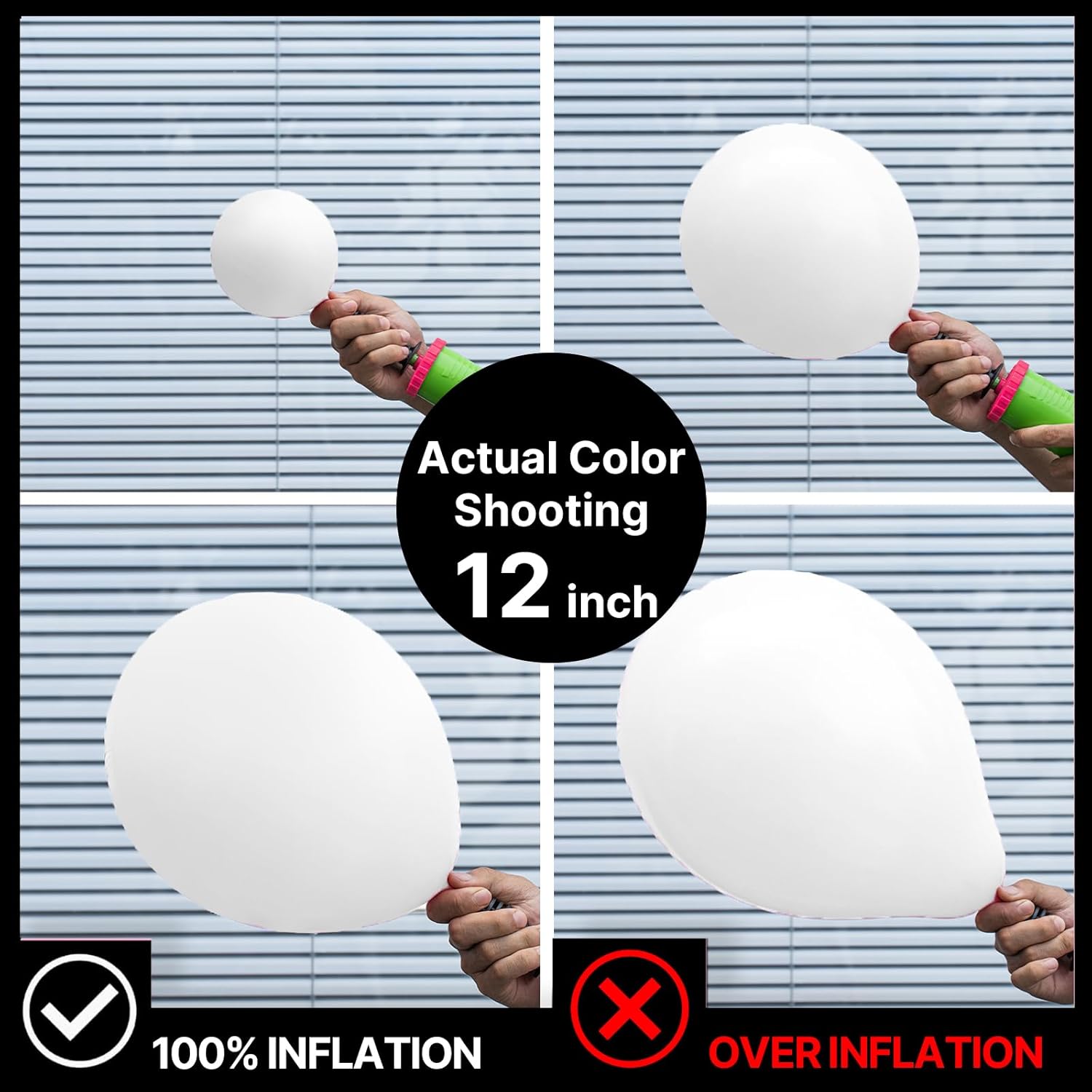 PartyWoo White Balloons - 101pcs 12 Inch Matte Latex for Weddings, Graduations, and Celebrations
