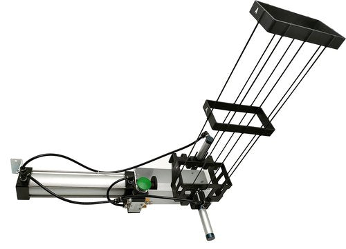 NKAIKE Auto Aluminum Can Crusher, Heavy Duty Pneumatic Cylinder Soda Beer Can Crusher, Eco-Friendly Recycling Tool (Automatic Button Feeding Style)
