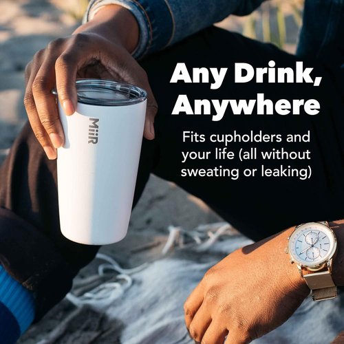 MiiR Tumbler - 12oz Insulated Stainless Steel Cup | Splash Proof Design for Hot & Cold Beverages