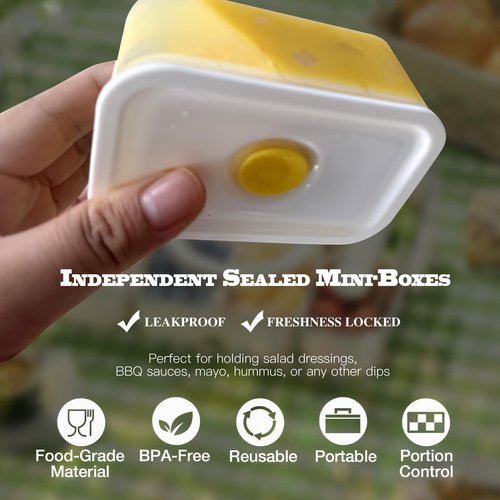 FZDSY Snackle Serving Tray with Lid – Leak-Proof Upgraded Snack Platter for Dips, Sauces, Fruits & Veggies – Airtight Covered Food Tray for BBQ, Picnics, Road Trips & Outdoor Entertaining