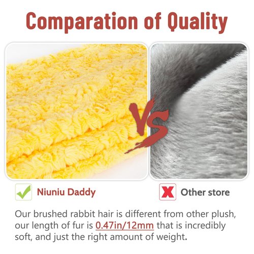 Niuniu Daddy 20" | 3.3 Pound Weighted Duck Stuffed Animals for Adults Kids, Giant Weighted Yellow Duck Plush Toy with Soft Fur, Big Fluffy Body Pillow for Large Cute Present Christmas Birthday