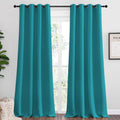 NICETOWN Room Darkening Curtains - Thermal Insulated Grommet Blackout Panels, 108 Inch, Peacock Teal, 2 Pieces