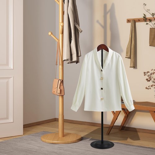 Eunika 2 Pack Adjustable T Shirt Display Flexible Shoulder Stand, 16-31 Inch Portable Metal Shirt Rack Display Stand Garment Coat Holder for Clothing Garment Coat Retail Vendor, Cloakroom