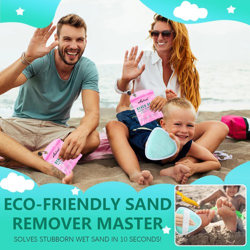 Triangle Sand Remover for Beach Sandproof Cleaner Eraser Wipe Off Mitt Duster Cup Holder Game Toy Cruise Ship Accessories Summer Vacation Must Have Hawaii Trip Essential Honeymoon Gift Family Towel
