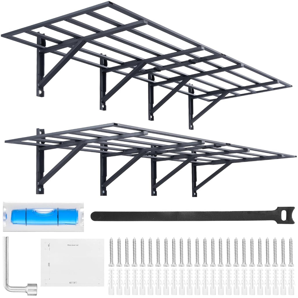 VEVOR Garage Shelving - Heavy Duty Wall Mounted Storage Rack | 2 x 6 Ft, 1600 Lbs Capacity, 2 Pack