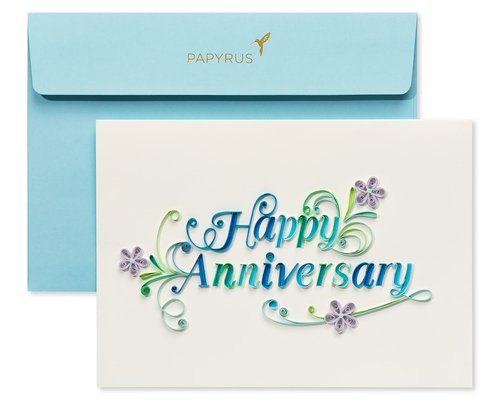 Papyrus Premium Blank Anniversary Quilling Card (Happy Anniversary)