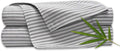Pure Bamboo California King Sheets - 100% Organic Viscose Bed Sheet Set, Soft & Cooling, Striped Design