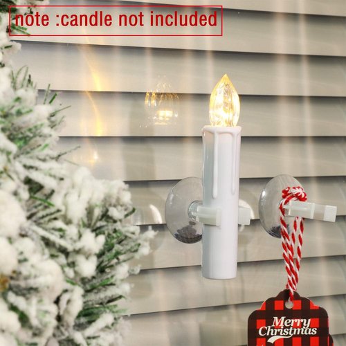 Boao Christmas Candle Suction Cups - 50 Plastic Holders for Window Decoration | Perfect for Weddings & Parties
