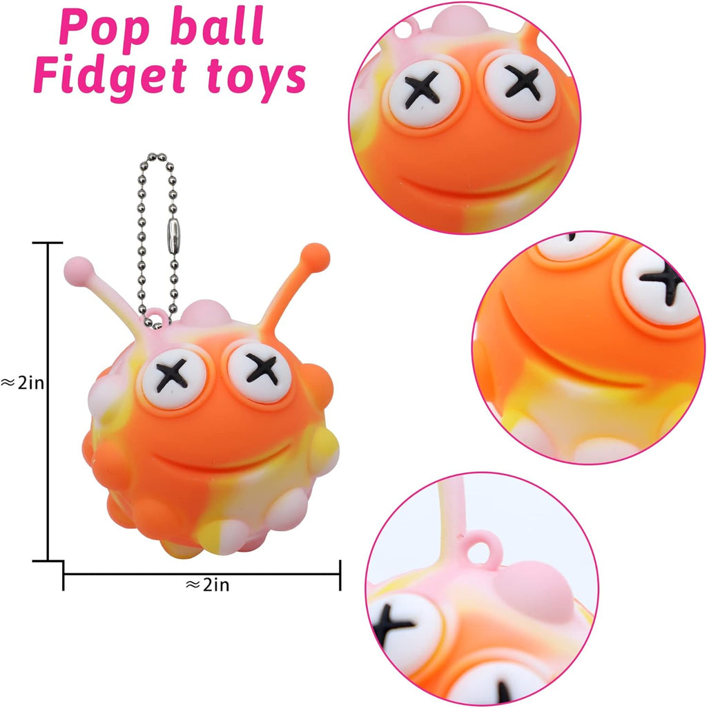 Animal Pop Balls Party Favors by 30 Pack | 3D Fidget Toys for Kids - Perfect Birthday Goodie Bag Stuffers