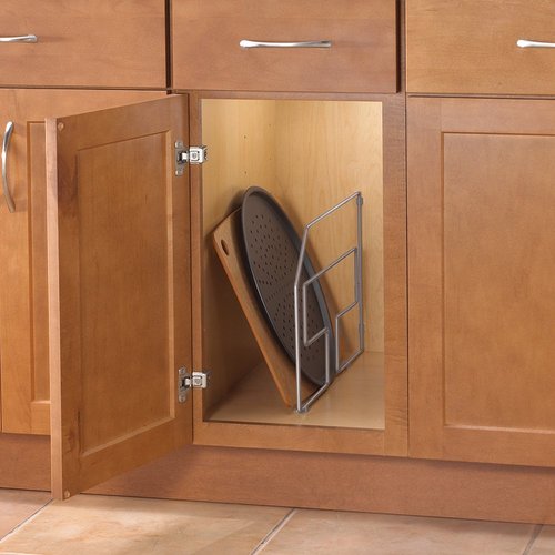 Knape & Vogt TD18-1-FN 18 in. Tray Divider Cabinet Organizer, Frosted Nickel