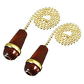 uxcell® 12 inch Copper Pull Chain Walnut Knob Pendant Lighting Ceiling Fan Decorative Pack of 2