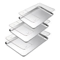 Amrules Baking Sheet with Cooling Rack Set of 6, 3 Premium Stainless Steel Cookie Sheets and 3 Wire Racks, Kitchen Nonstick Baking Pans Set Includes 3 Different Sizes, Heavy Duty Non Toxic