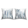 Stupell Industries Blue Abstract Rainfall Striped Line Pattern Design by Susan Jill Throw Pillow (Set of 2)