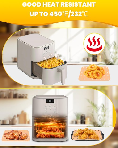 Bella 230PC Air Fryer Paper Liner - Perforated Food Grade Parchment Sheets for Easy Cleanup | Non-Stick, 6Qt