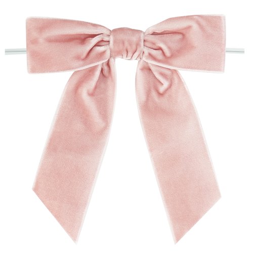 LIZLOVESS Dusty Rose Velvet Ribbon Christmas Bow 5 Inch Premade Dusty Pink Bows for Christmas Tree Hanging Decorations Gift Wrapping Wreaths Crafts Outdoor Indoor Home Decor Wedding, Pack of 12