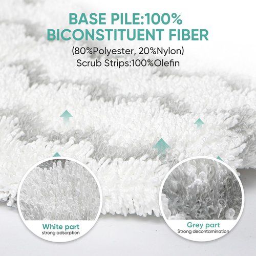 4 Pack 1940 Steam Mop Pads for Bissell PowerFresh Steam Mop 1806 1544 1440 2075A 2685A Series, Model 19402 19404 19408 1940a 1940q 1940t B0006 B0017 Replacement Parts, Microfiber Washable, Reusable