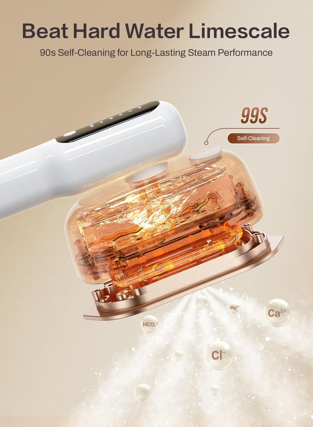 Skiennix Travel Steamer - 2-in-1 Handheld Garment Steamer & Iron | 1200W Fast Heat-Up, 5 Steam Modes, Self-Cleaning