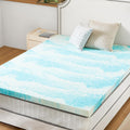 Sweetcrispy Memory Foam Mattress Topper - 3 Inch Thick Gel-Infused Cooling Pad for King Size Bed