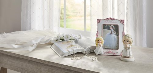 Precious Moments My First Communion Photo Frame for Girls | Resin/Glass Frame | First Communion Gifts for Girls | 4" x 6" Picture