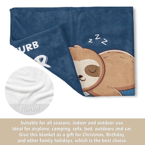 Funny Big Brother Gift, Brother is Charging Sloth Blanket, Birthday Gifts for Brothers Adult, Brother's Gitfs for Christmas Fathers Day, Soft Sloth Throws Blanket for Brothers 60" x 50"