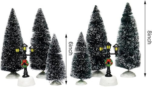 Moments In Time 20-Piece Lighted Christmas Village Set - Hand-Painted Holiday Display with LED Lights