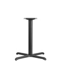 Flash Furniture 30" x 30" Restaurant Table X-Base with 3" Diameter Table Height Column, Commercial X-Base Cast Iron Restaurant Table Base, Black