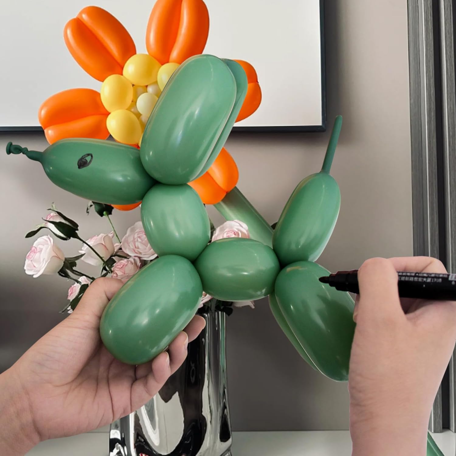 Sage Green 260Q Balloons by [Brand Name] - Thick Latex Twisting Balloons for Animal Models | 100pcs