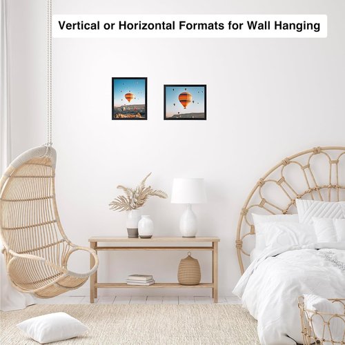 JCJMY 4x5 Black Picture Frame - Versatile Wall or Tabletop Display with Shatter-Resistant Plexiglass