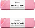 Eunzel Hot Yoga Towel - Non-Slip Grip Dot Design | Sweat-Absorbent for Bikram & Pilates | 72" x 24", Pink