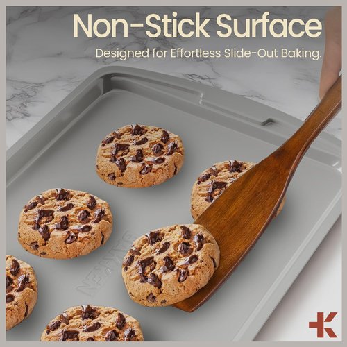 Royal Blue 10-Piece Bakeware Sets, Nonstick Carbon Steel Baking Sheet & Pans, Stackable Space-Saving Bakeware, Dishwasher Safe, Stain-resistant, PFOAPFOSPTFE Free, Oven Safe Up To 450°F (230°C)
