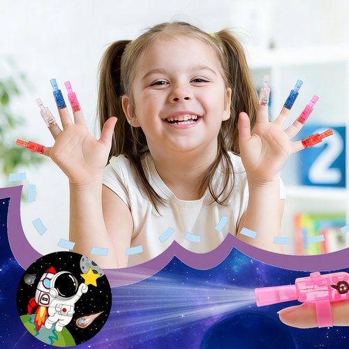 Qudoustar 28 Pack Valentines Day Gifts for Kids School Finger Lights Toys with Valentine Day Cards for Kids Classroom, Valentines for Kids Class Exchange Gifts School Party Favors for Boys and Girls