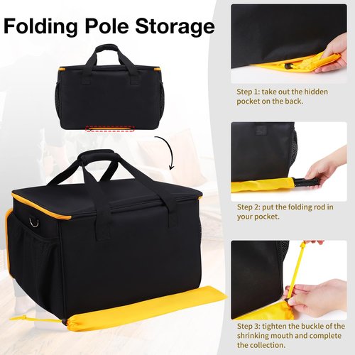 TXIYEAN Storage Bag Compatible with Wagner Spraytech C900134 Steamer Adjustable Carrying Bag Case Portable Steam Cleaner Storage Bag with Extra Pockets for Accessories, Bag Only