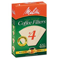 Melitta (63217) #4 Super Premium Cone Coffee Filters, Natural Brown, 100 Count, Replacement Coffee Maker Filters