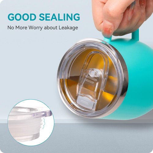 Soledea Wine Tumbler Lids, 2 Pack 12 oz Spill Proof 2.9 inch Diameter Lids for Wine Mugs Only