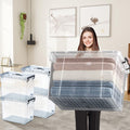 90 Quart Heavy-Duty Stackable Clear Storage Bins by [Brand Name] - BPA-Free Organizing Containers with Lids for Home & Office