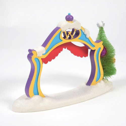 Department 56 Dr. Seuss Grinch Village Accessories Who-Ville Archway Figurine, 5.63 Inch, Multicolor